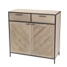 CARLA Buffet - Fir Wood and Metal 2 Doors 2 Drawers