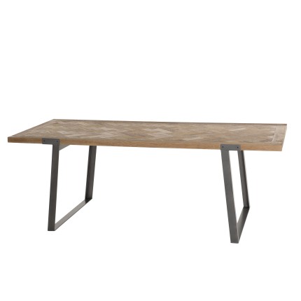 Table à manger CARLA 220x100cm bois et métal