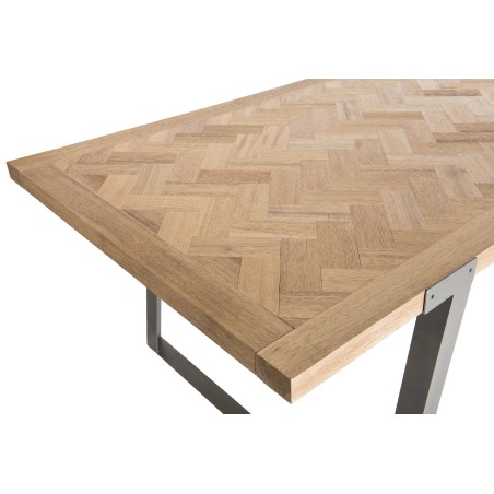 Table à manger CARLA 220x100cm bois et métal