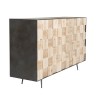 CARLA Sideboard 4 Doors Fir Wood and Metal Legs