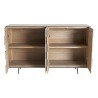 CARLA Sideboard 4 Doors Fir Wood and Metal Legs