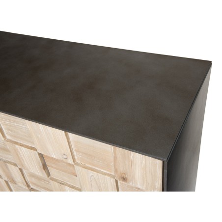 CARLA Sideboard 4 Doors Fir Wood and Metal Legs