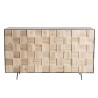CARLA Sideboard 4 Doors Fir Wood and Metal Legs