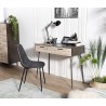 CARLA - Bureau 2 tiroirs bois Sapin et pieds métal