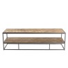 CARLA TV Stand - Teak Wood and Metal - 2 Levels