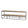 CARLA TV Stand - Teak Wood and Metal - 2 Levels