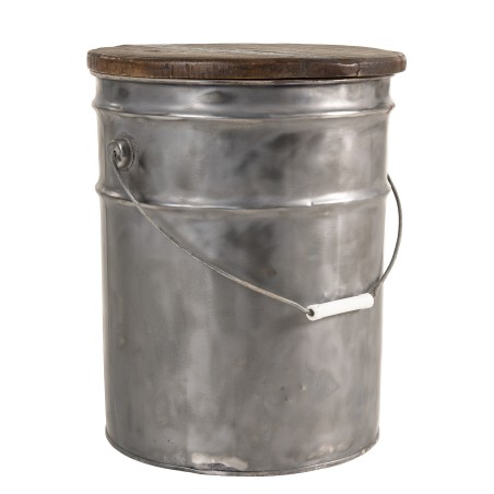 NORA - Round Stool 33x33cm - Vintage Brocante Style