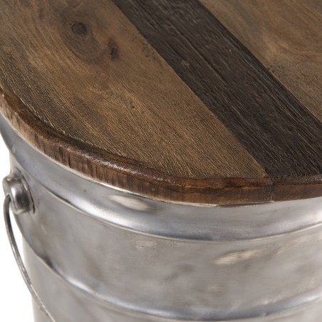 NORA - Round Stool 33x33cm - Vintage Brocante Style