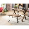 Banc NORA en teck et métal - esprit brocante