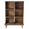 NORA Storage Unit - 6 Brown Wooden Crates - Vintage Spirit