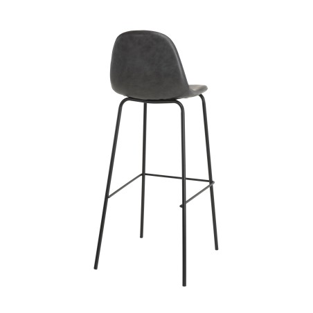 Lot de 2 tabourets de bar John noir 80cm