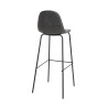 TOM - Set of 2 Black John Bar Stools, Seat Height 80 cm