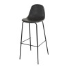 TOM - Set of 2 Black John Bar Stools, Seat Height 80 cm