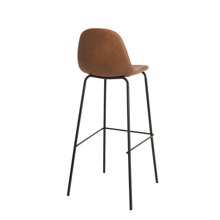Lot de 2 tabourets de bar John marron 80cm