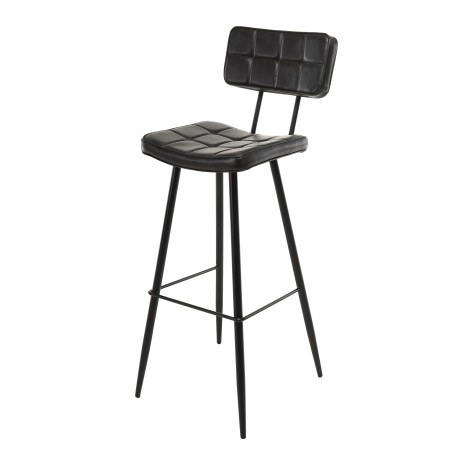 Lot 2 tabourets bar James noir 80cm