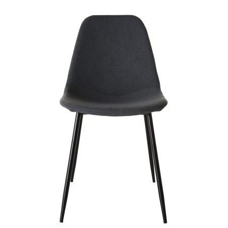 Lot 2 chaises TOM tissu anthracite