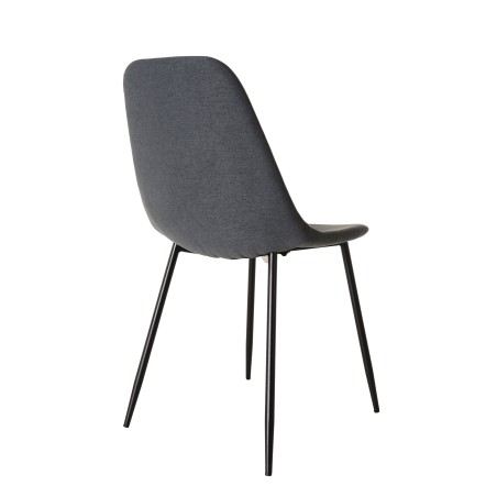 TOM - Set of 2 Anthracite Fabric Chairs