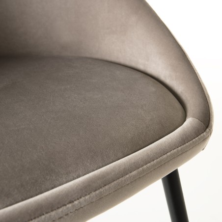 Lot 2 chaises velours chamois beige TOM