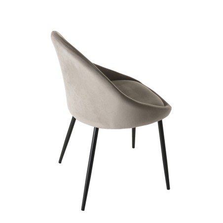 Lot 2 chaises velours chamois beige TOM