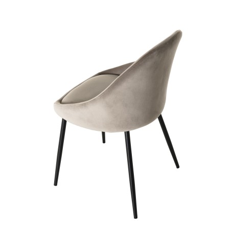 Lot 2 chaises velours chamois beige TOM