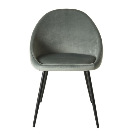 TOM - Set of 2 Jade Green Velvet Chairs