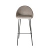 TOM - Set of 2 Beige Suede Bar Stools | 80 cm Seat Height