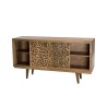 INDRA Mango Wood Sideboard 160x45cm - 2 Sliding Doors 1 Shelf