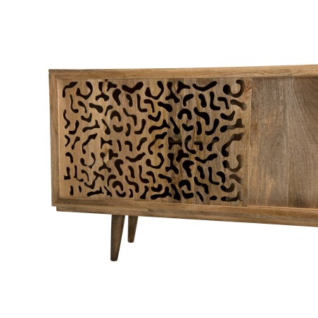 Buffet bois Manguier INDRA 160x45cm 2 portes coulissantes