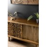 INDRA Mango Wood Sideboard 160x45cm - 2 Sliding Doors 1 Shelf