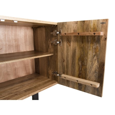 Buffet INDRA bois Manguier 177x45cm 4 portes