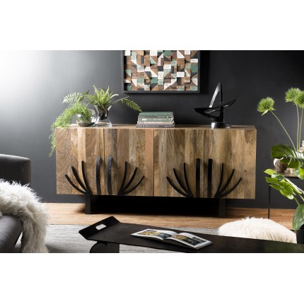 Buffet INDRA bois Manguier 177x45cm 4 portes