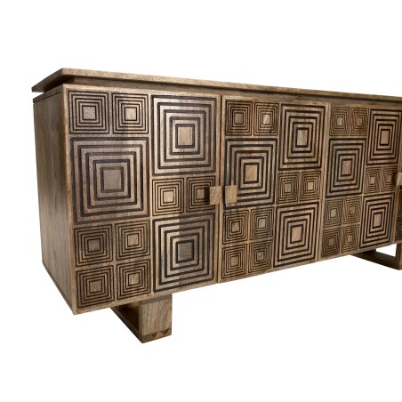 Buffet bois Manguier INDRA 177x45cm 4 portes