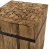 Table d'appoint carrée SAM en bois teck recyclé