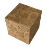 SAM Cube 40x40cm Natural Teak Wood Side Table
