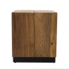 SAM Square Side Table 38x38cm Suar Wood with Black Base