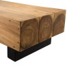 SAM Beam Coffee Table 120x60cm Suar Wood with Black Legs