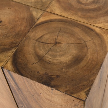 Table d'appoint carrée SAM en bois Suar 38x38cm