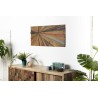Décoration murale rectangulaire SAM 100x40cm bois Teck recyclé
