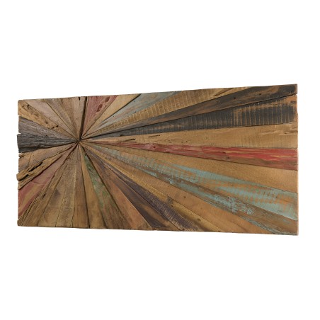 Décoration murale rectangulaire SAM 100x40cm bois Teck recyclé