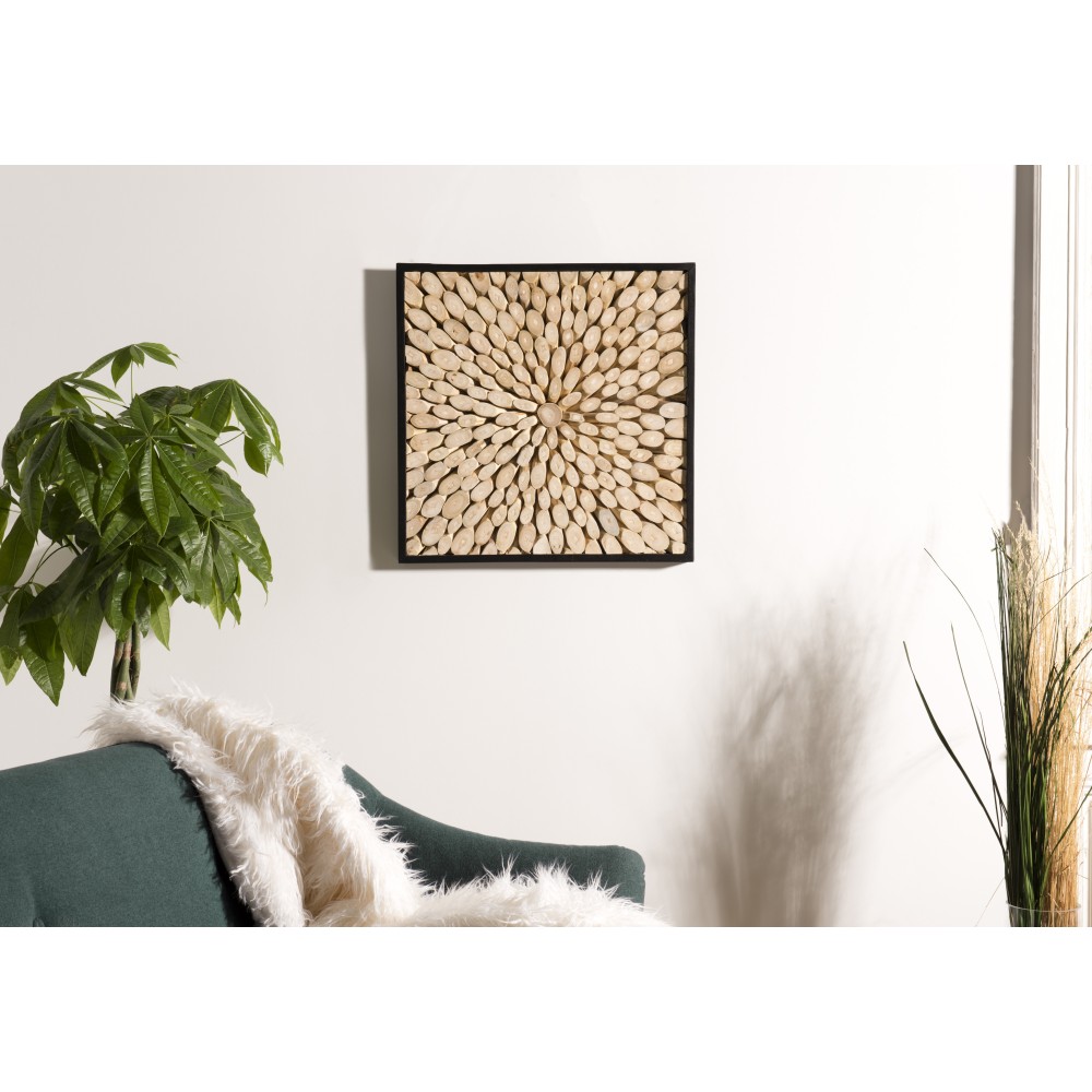 SAM - Square Wall Decoration 60x60cm Natural Teak Wood Branches SAM - Square Wall Decoration 60x60cm Natural Teak Wood Branches