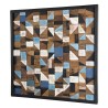 SAM - Square Wall Decoration 73x73cm Recycled Teak Wood Mosaic