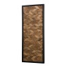 SAM - Rectangular Wooden Wall Decoration - Teak Mosaic Zig-Zag