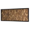 SAM - Rectangular Wooden Wall Decoration - Teak Mosaic Zig-Zag