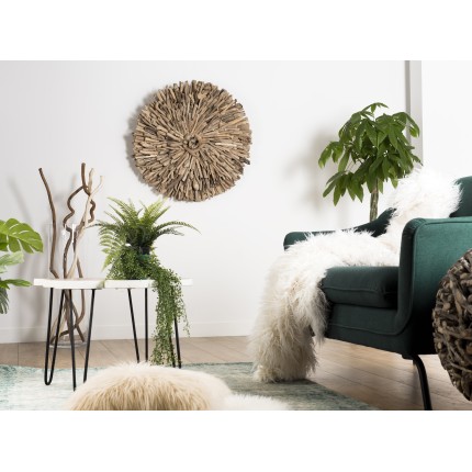 Décoration murale ronde bois flotté SAM 80x80cm