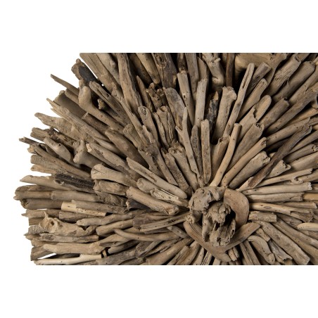 SAM - Round Wall Decoration 80x80cm in Driftwood