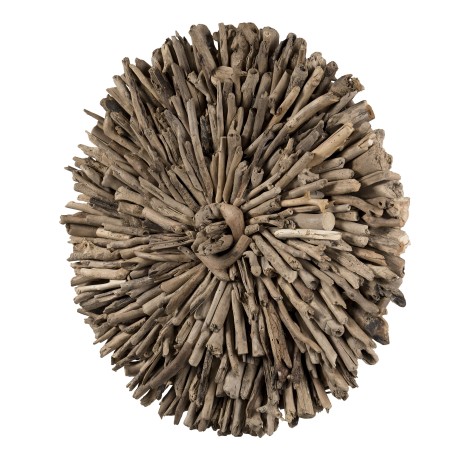 Décoration murale ronde bois flotté SAM 80x80cm