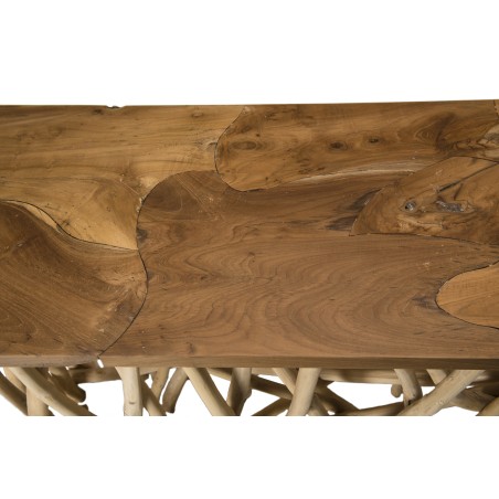 SAM - Wooden Console Table Teak Nature 120x35cm Driftwood Legs