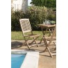Ensemble 2 chaises de jardin Lombock en teck