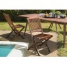 MAEVA Set of 2 Java Garden Chairs - Oiled Teak Wood