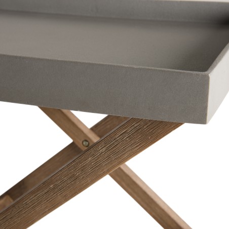 Set de 2 tables basses pliantes HECTOR en résine effet Béton